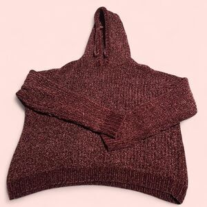 Burgundy hooded sweater